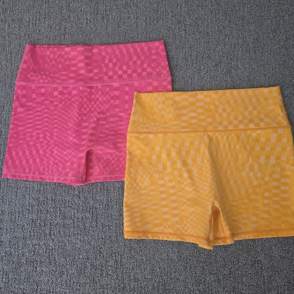 Lot 2 Aerie OFFLINE Bike Shorts XXL Orange High Rise Activewear